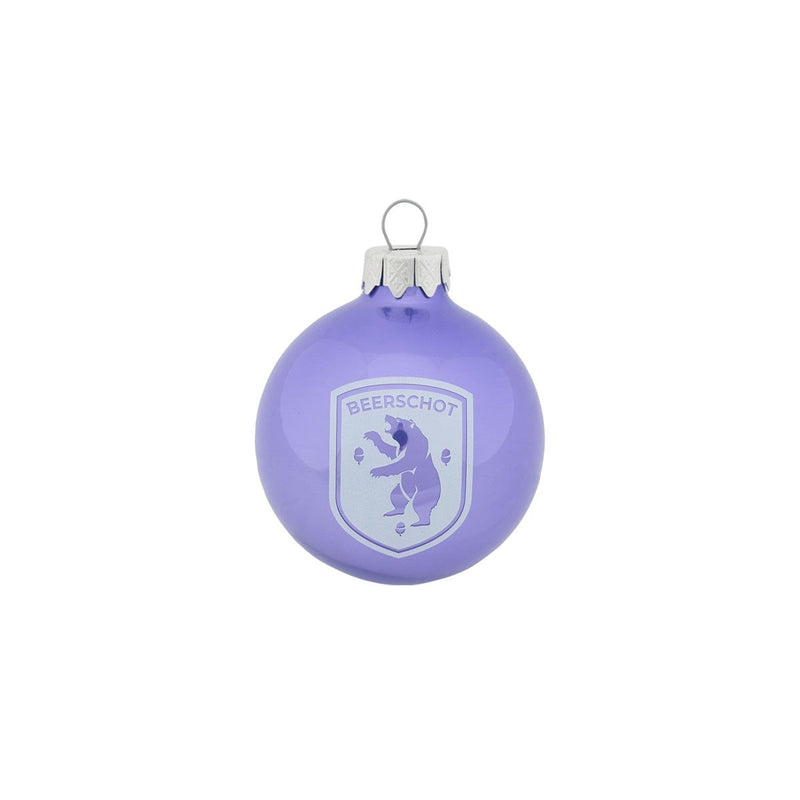 KERSTBALLEN SET PAARS - WIT 4st