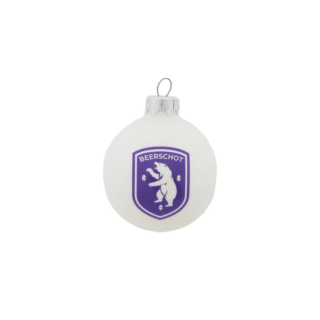 KERSTBALLEN SET PAARS - WIT 4st